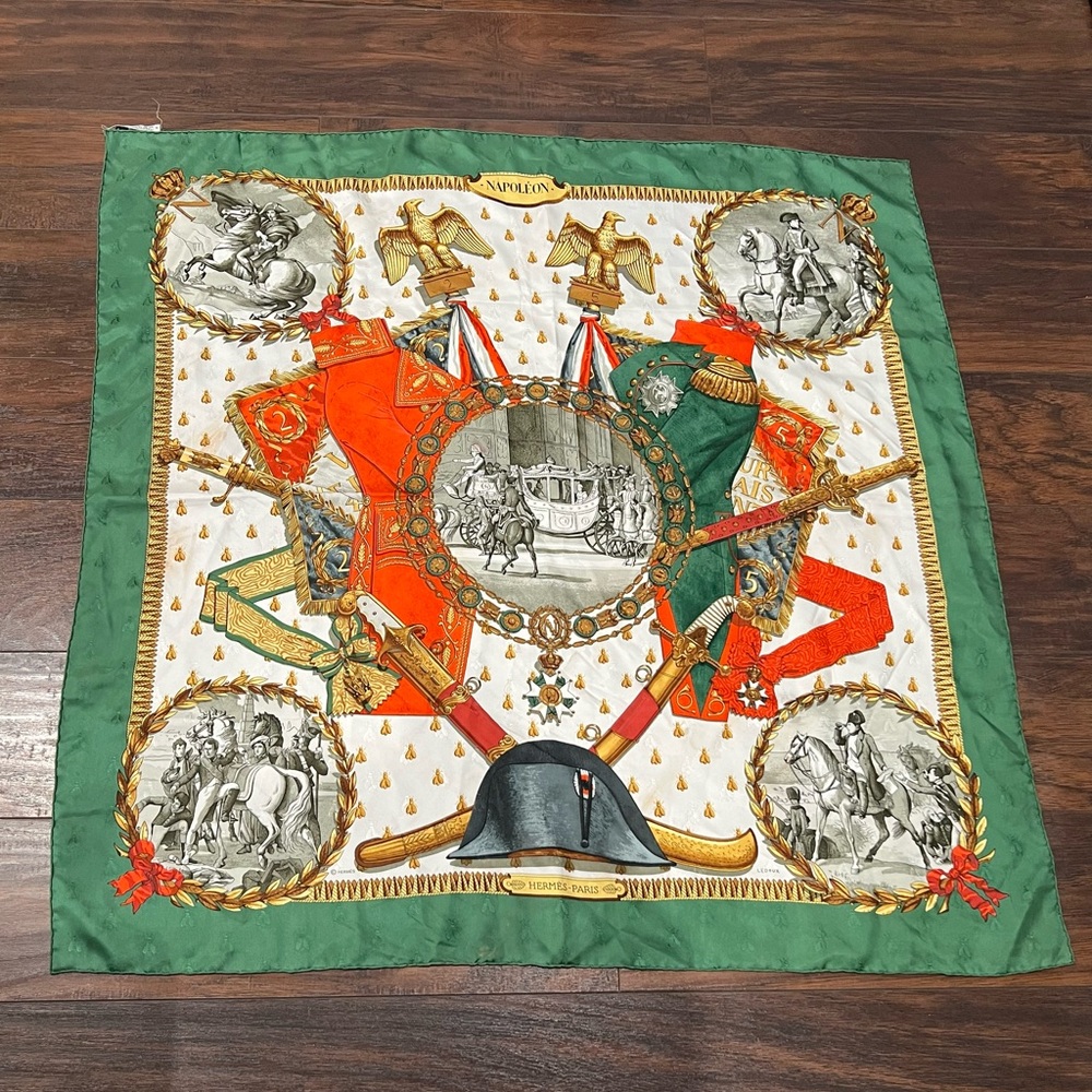 HERMES Carre 90 Silk Scarf NAPOLEON